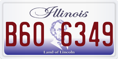 IL license plate B606349