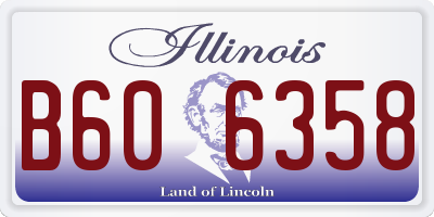 IL license plate B606358