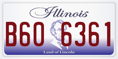 IL license plate B606361