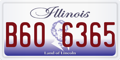 IL license plate B606365