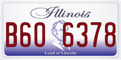 IL license plate B606378