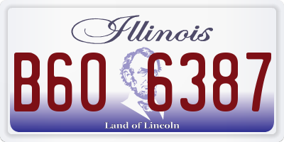 IL license plate B606387