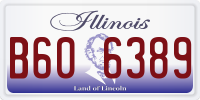 IL license plate B606389
