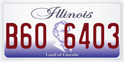IL license plate B606403