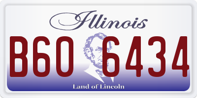 IL license plate B606434