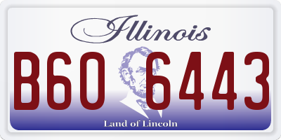 IL license plate B606443