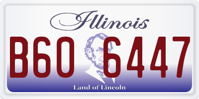 IL license plate B606447