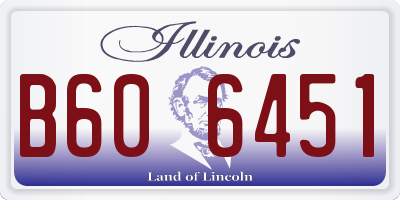 IL license plate B606451