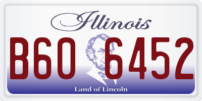 IL license plate B606452