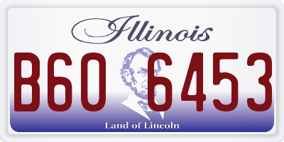 IL license plate B606453