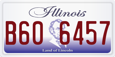 IL license plate B606457