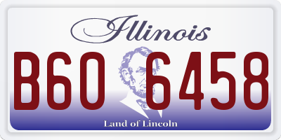 IL license plate B606458