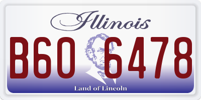 IL license plate B606478