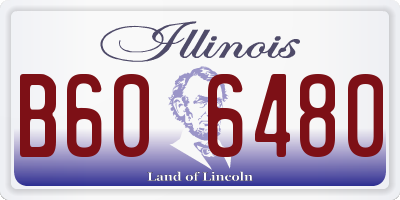 IL license plate B606480