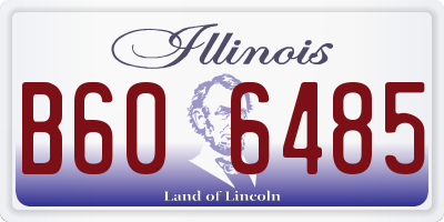 IL license plate B606485