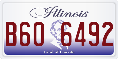 IL license plate B606492