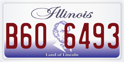 IL license plate B606493