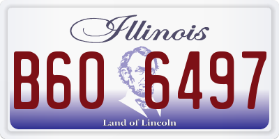 IL license plate B606497
