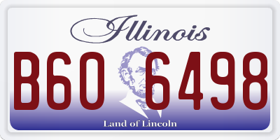 IL license plate B606498