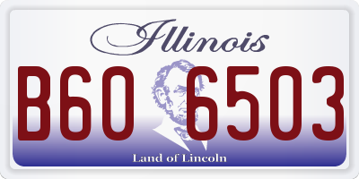 IL license plate B606503