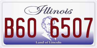IL license plate B606507