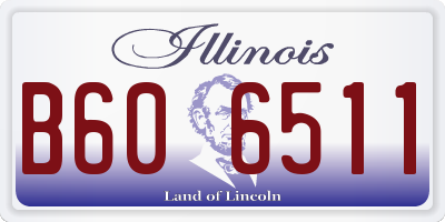 IL license plate B606511
