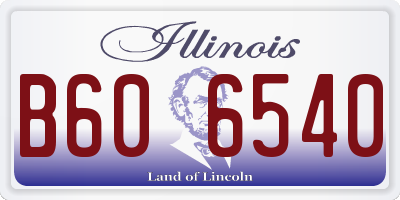 IL license plate B606540