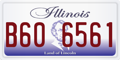 IL license plate B606561
