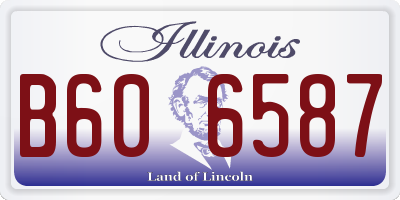 IL license plate B606587