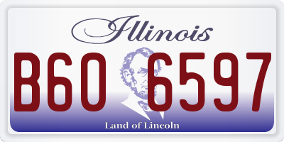 IL license plate B606597
