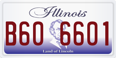 IL license plate B606601