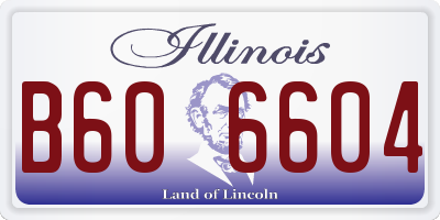 IL license plate B606604