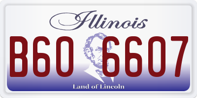 IL license plate B606607