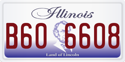IL license plate B606608
