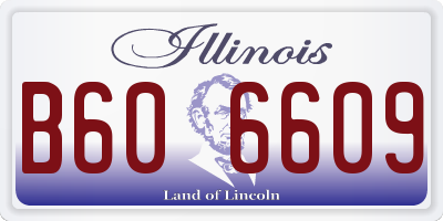 IL license plate B606609