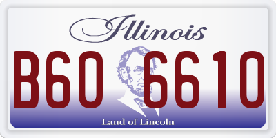 IL license plate B606610