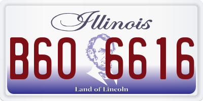 IL license plate B606616