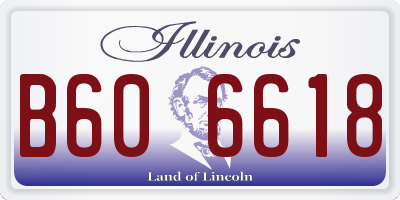 IL license plate B606618