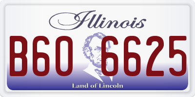 IL license plate B606625