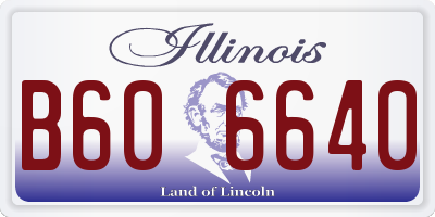 IL license plate B606640