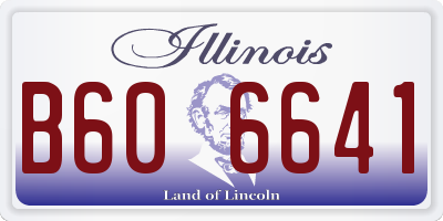 IL license plate B606641