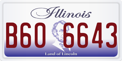 IL license plate B606643