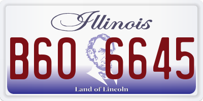 IL license plate B606645