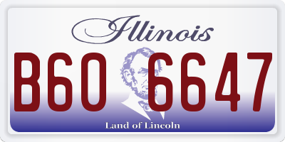 IL license plate B606647
