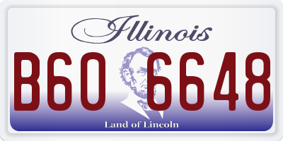 IL license plate B606648