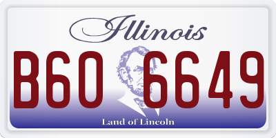 IL license plate B606649