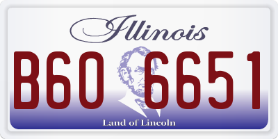 IL license plate B606651