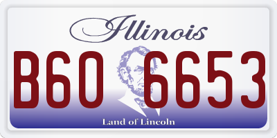 IL license plate B606653