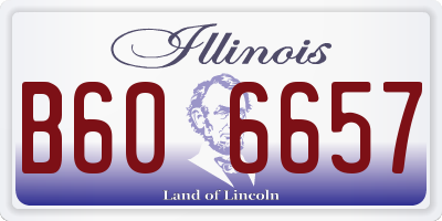IL license plate B606657