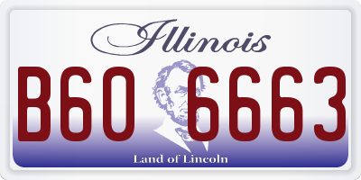IL license plate B606663